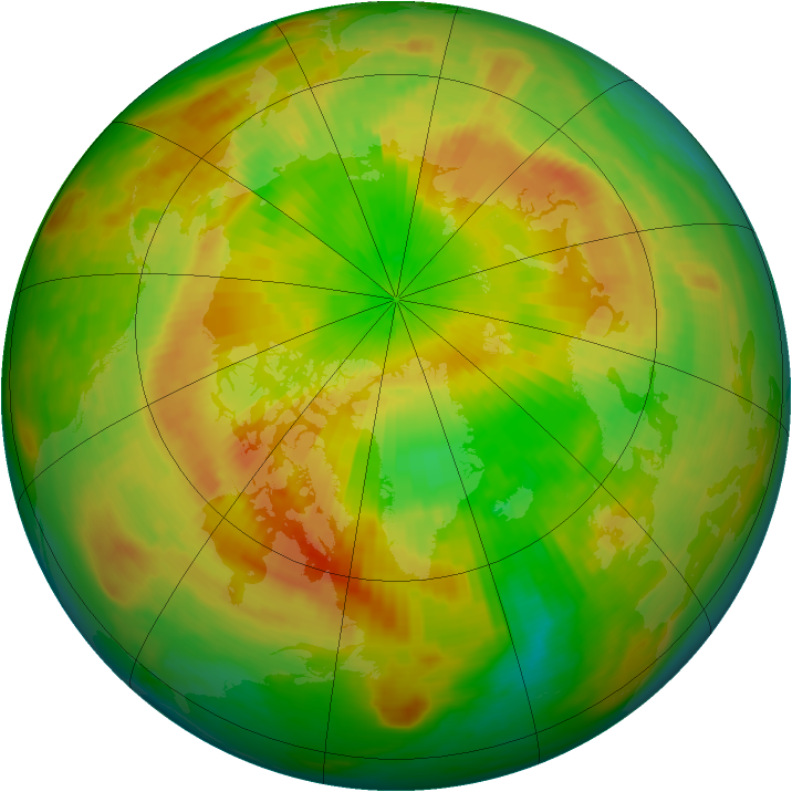 Arctic ozone map for 09 May 1990